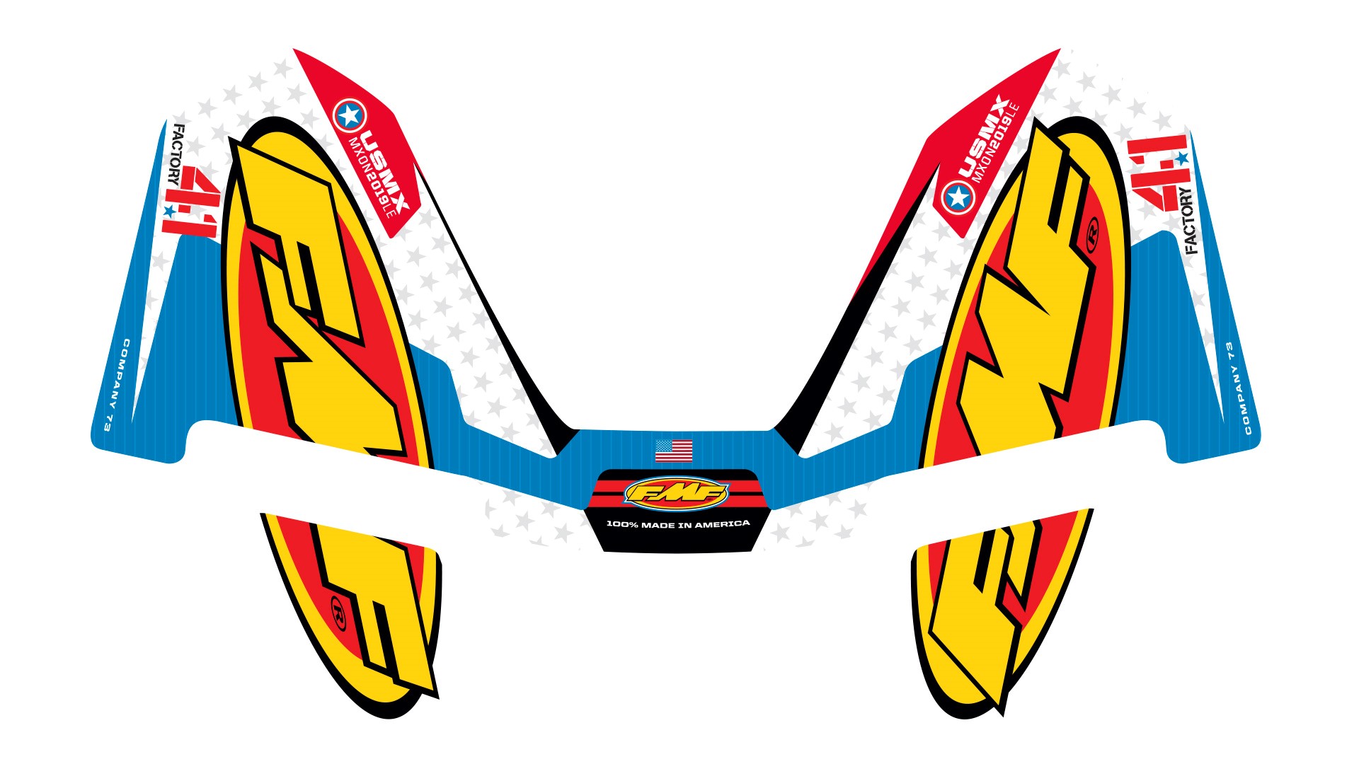 2pk FMF FCTRY 4.1 RCT REPLACEMENT WRAP DECAL